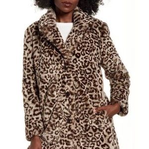 BB Dakota Faux Leopard Fur Coat
